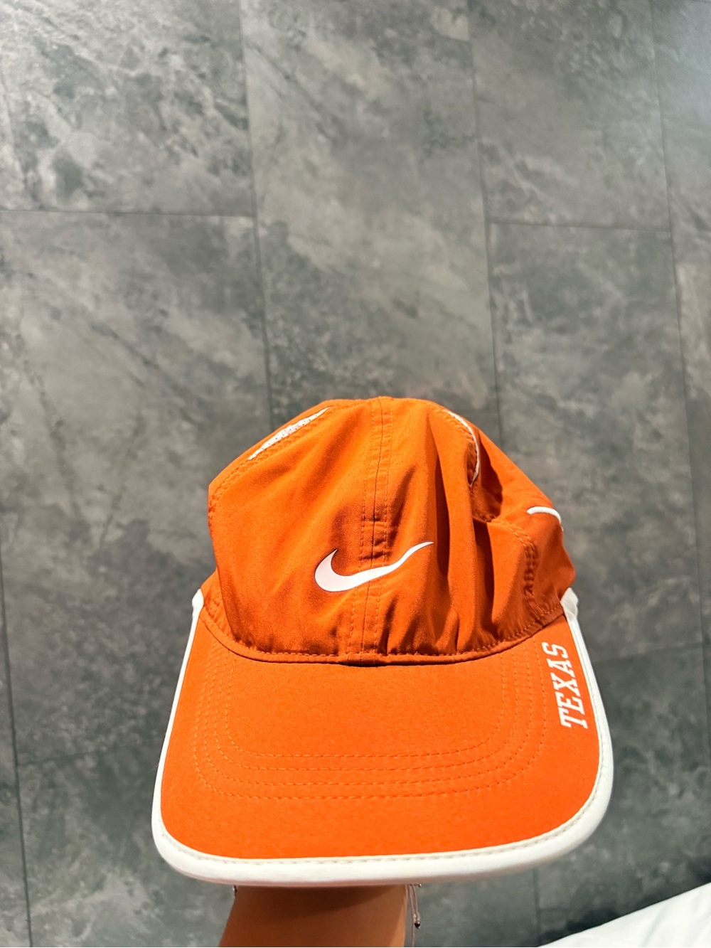 Nike Orange Cap with White Swoosh and TEXAS Trim